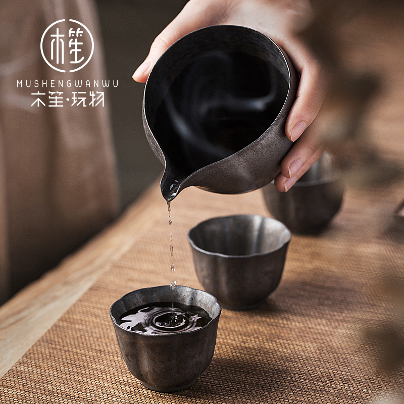 Creative ceramic fair keller Japanese household character points is contracted kung fu tea tea accessories tea cup in use