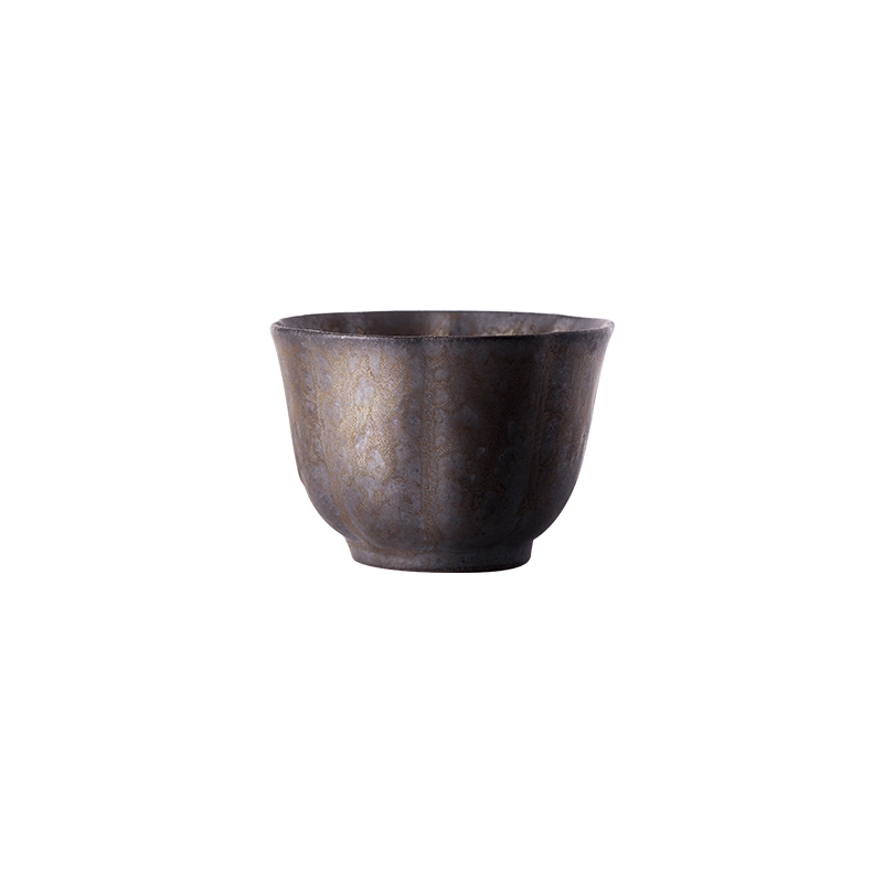 Japanese ceramic cups creative household sample tea cup move kung fu tea set a single master cup gold glaze small cup