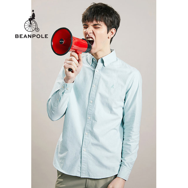 BEANPOLE men's brand solid color long-sleeved cotton shirt oxford basic style easy to build BEANPOLE men's brand solid color long-sleeved cotton shirt oxford basic style easy to build