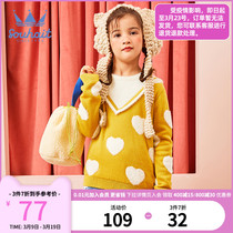 Water children children clothes girls sweaters 2022 Spring loaded childrens new sets of headsets Knitted Sweatshirt CUHK Children Long Sleeve Blouses