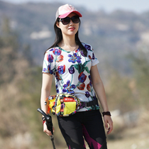 Outdoor quick-drying T-shirt short sleeve womens quick-drying clothes large size sports running half-sleeve slim breathable summer round neck color