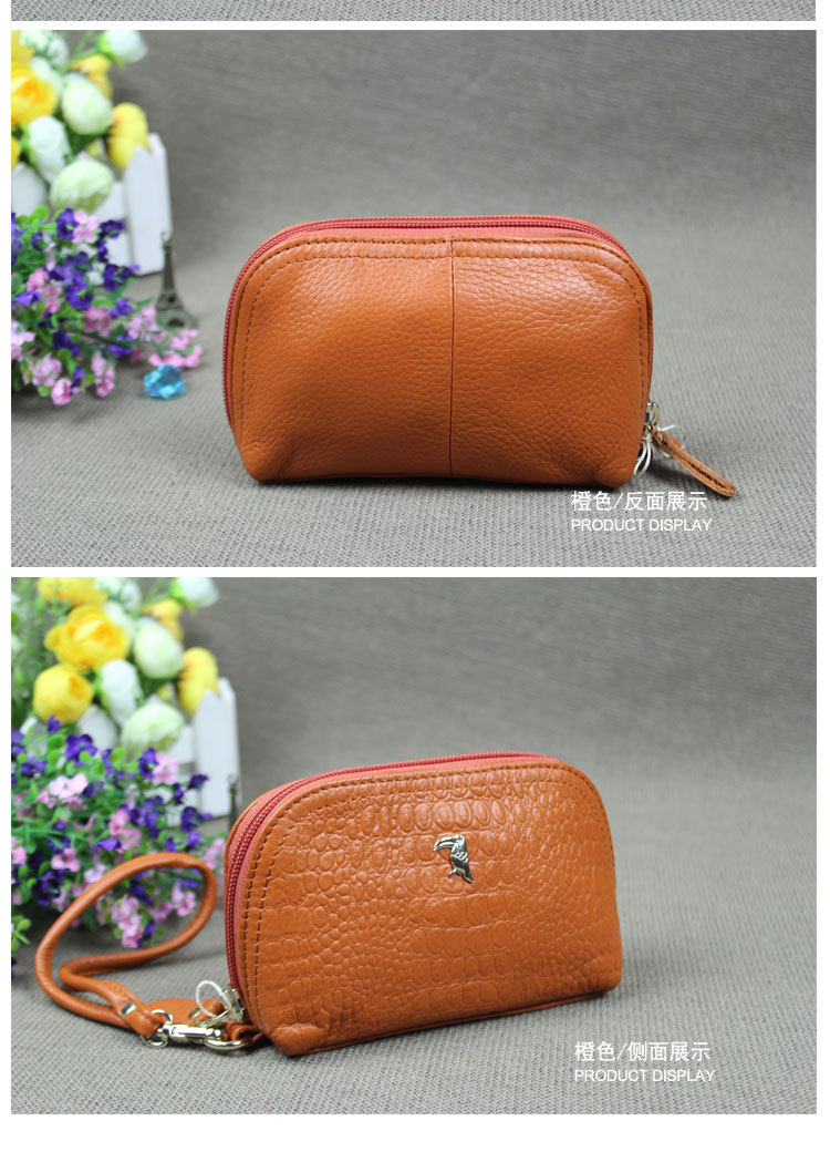 啄木鸟皮具正品真皮牛皮女式女士钱包手拿手抓零钱包包多种颜色