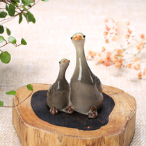 Purple sand hand-changing Swan tea pet tea play can raise small sculpture tea art tea ceremony tableware ornaments handlebar