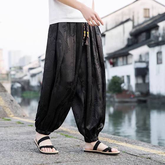 Cropped pants men's summer thin Chinese style bloomers youth plus fat plus size wide-leg loose casual pants trendy
Cropped pants men's summer thin Chinese style bloomers youth plus fat plus size wide-leg loose casual pants trendy