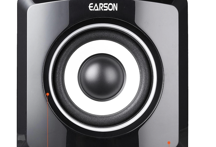 earson/耳神er2809ii 有源电脑2.1木质低音炮发光音箱音响 黑白色