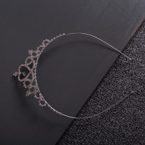 Children's Princess Skirt Crown Girls Headdress Flower Girl Hair Accessories Rhinestone Hair Hoop Crown Korean