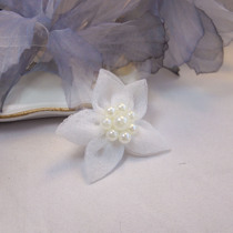 5 Yuan Five White Solid Pentagram Clothing Chest Front Decoration Handmade Stitch Pearl Handmade Diy Bubble Yarn Flowers