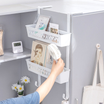 Dormitory shelf artifact non-perforated plastic multi-layer storage rack dormitory upper and lower bunk hanging basket wardrobe side rack