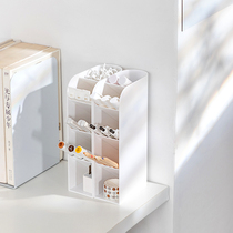 White diagonal insert four-grid pen holder cosmetics brush barrel storage box desktop stationery pen box drawer divider box