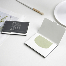 Summer facial oil-absorbing paper 100 sheets of natural hemp pulp green tea oil control refreshing men and women summer portable oil-removing paper