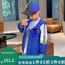 Boys spring clothing handsome jacket 2022 new children foreign air jacket CUHK boy boy boomer baseball suit blouse