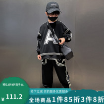 Boy necropolis suit Chauffo Spring loaded 2022 new CUHK Tong Yang Long sleeves T-shirt Two sets Explosive Leather Pants