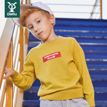 Boys Autumn Sweater autumn and winter models big childrens knitted sweater plus velvet thick childrens base pullover spring and autumn cotton thin