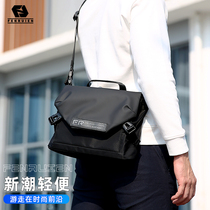 Shoulder bag mens bag fashion trend brand messenger bag street cycling trend casual messenger bag tooling small satchel