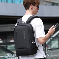 Mens backpack backpack business casual lightweight thin computer bag password lock anti-theft business travel school bag men