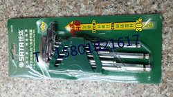 Star hexagonal wrench set metric extra long flat head ball head hexagonal screwdriver tool set