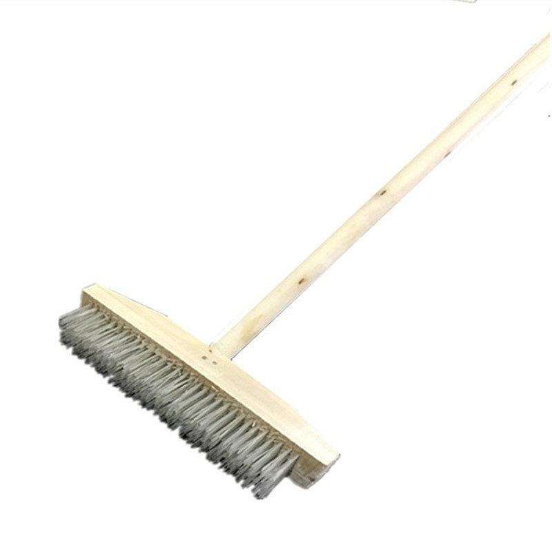 欧丽家木把大号洗地刷硬毛地板刷尼龙硬毛刷浴室地板大理石长柄刷