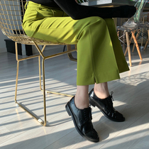 Including all-color avocado nine-point micro-Bell pants high waist OL trousers