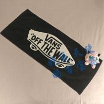  VANS Black classic boat logo Sports pure cotton sweat-absorbing towel Bath towel skateboard peripheral