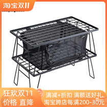 Coleman Outdoor Camping Folding Wild Cooker Table Picnic Camping Rack Rack Portable Net Table Aluminum Board Car