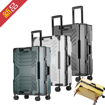 Large capacity variant King Kong lift aluminum frame trolley case business travel boarding suitcase lockbox womens checker box
