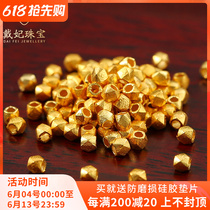 2mm18K gold without phase bead separating beads Nepal Old gold ancient Fagin handmade DIY bracelet handstring accessories