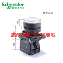 Original Schneider XB5 white flat head with light button XB5AW31B1C 24V 1 normally open