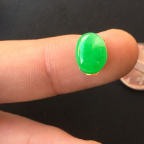 Fulay jewelry Myanmar natural high quality Old Pit Ice seed yellow sun green color Mark jade inlaid bare stone ring face identification