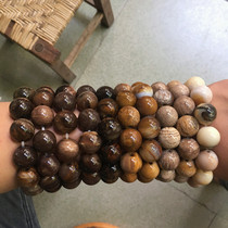 Fulai special price Myanmar natural A goods ice species fine tree jade silicified wood beads hand chain 18-19mm direct sales