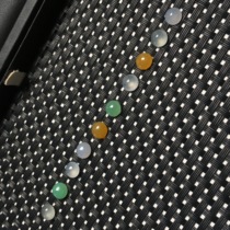 Special price Myanmar natural A goods Jade ice color ring surface with stone egg surface can be inlaid bracelet 10 pieces one-hand walk