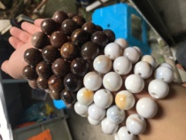 Fulai Jewelry Myanmar natural A goods ice species fine tree jade Silicified wood jade bead bracelet string 16-18mm