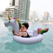 Spot children unicorn sitting ring baby swimming ring White Swan Flamingo shape life buoy