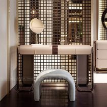 Postmodern dressing table Hong Kong style light luxury dressing table bedroom jewelry locker Italian minimalist storage cabinet makeup table