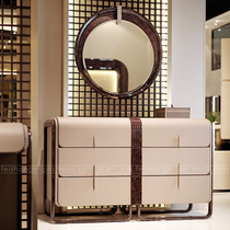 Customized light luxury shoe cabinet home post-modern simple porch cabinet partition cabinet villa entrance decoration Cabinet table