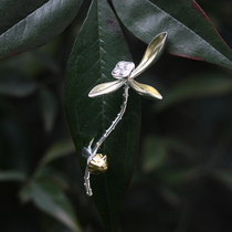 Dani Original Green Warbler | S925 Silver Bird Drama Brooch Womens Light Luxury Sweater Accessories Freshwater Pearl Brooch