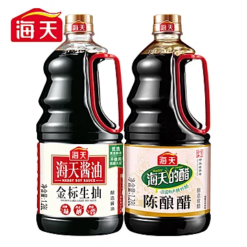 海天金标生抽1.28L+陈酿醋1.28L陈醋[12元优惠券]-寻折猪