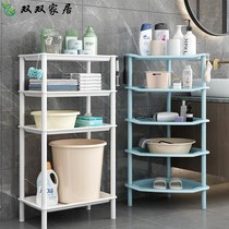 Washing rack floor-to-ceiling household bathroom shelf floor-to-ceiling can hang towels to put things on the shelf for storage