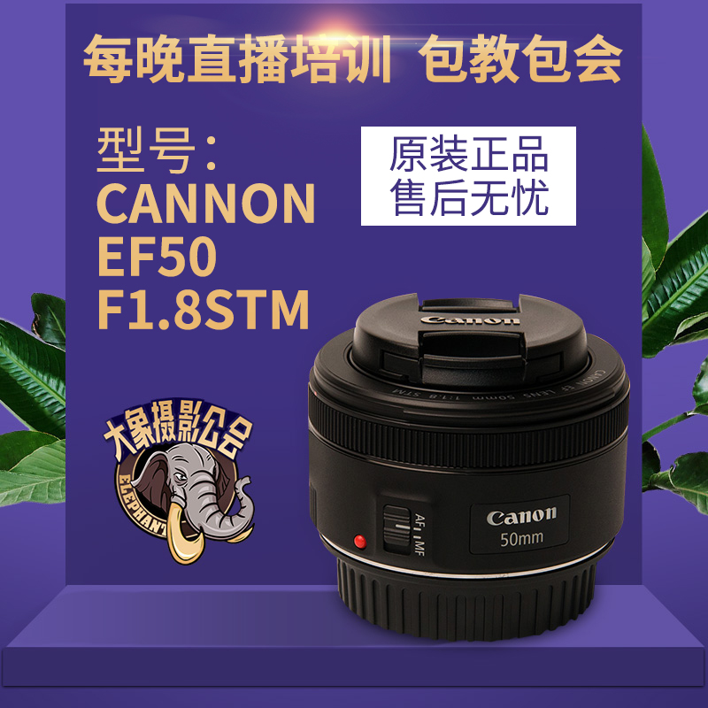 佳能5018stmrf50mmf18小痰盂大光圈人像定焦镜头全画幅