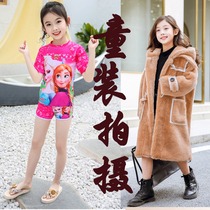Childrens clothing shooting Taobao childrens photography girl model Li Guo picture live clothing service network