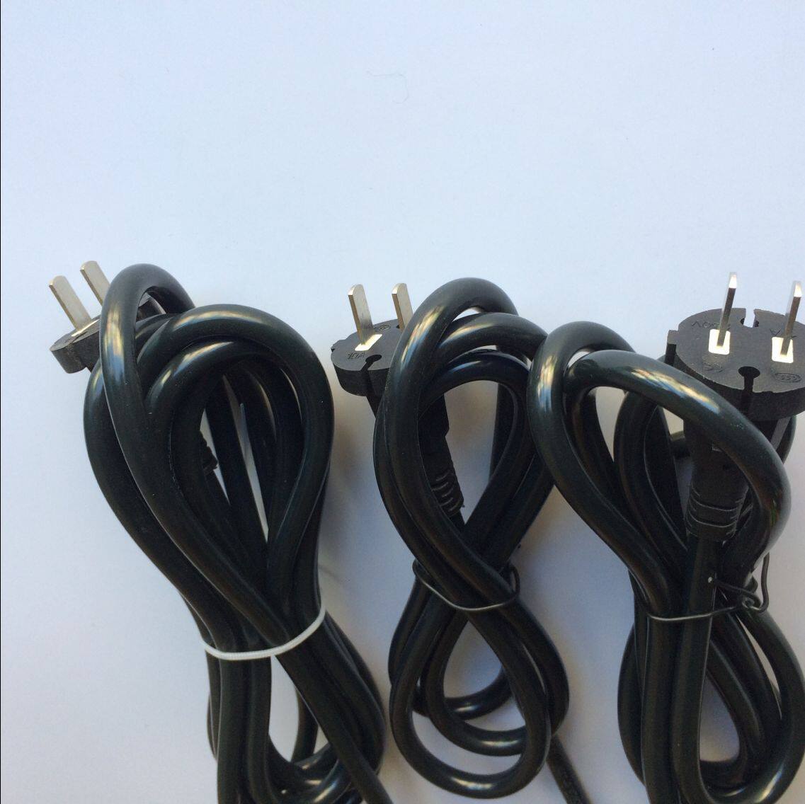 纯铜国标2*1.5平方电源线防冻线带插头 两脚插头线 两孔电源线