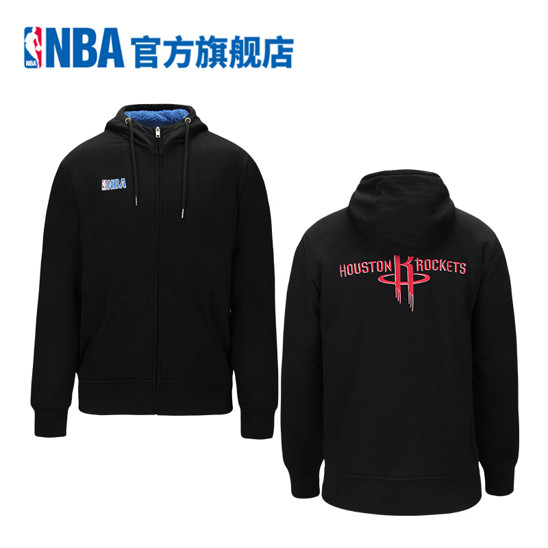 NBA 球队系列秋冬加绒夹克衫保暖连帽外套男WLTFK118产品展示图2