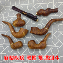 Ma pear lump pipe sour branch cigarette holder Ebony