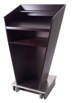 Wheeled mobile electric lifting speaker speaker multimedia conference desk concierge reception desk host solid wood