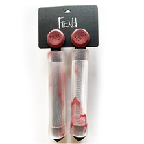 Fiend Team BMX handle transparent red mixed color