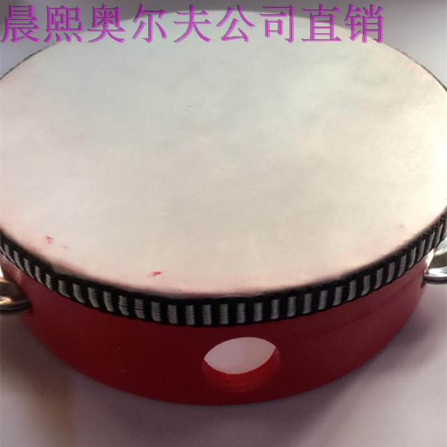 ການສົ່ງເສີມການ Orff ຂອງຫຼິ້ນ percussion ຂອງເດັກນ້ອຍການສຶກສາອະນຸບານປະຖົມ 4678910 ນິ້ວ tambourine ສີແດງທໍາມະຊາດ