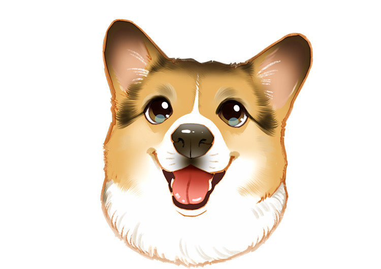 q萌宠物定制照片q版头像漫画卡通形象设计真人狗猫人物q版转手绘