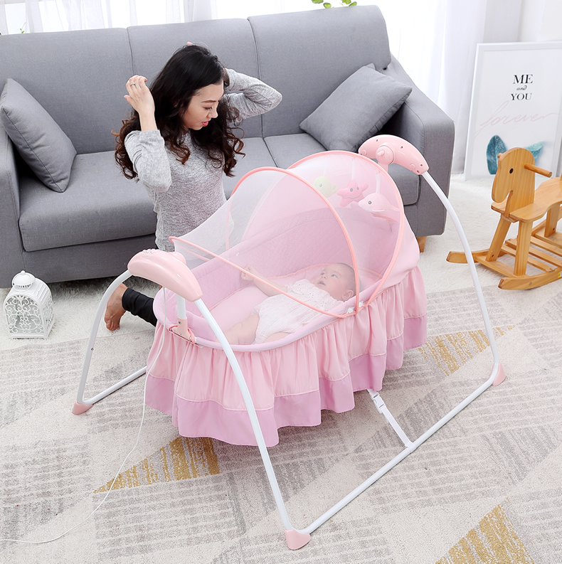 孩子家婴儿摇摇床电动智能自动宝宝婴儿摇篮床抖音哄娃新生儿可用