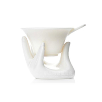 Tea leak tea filter white porcelain tea filter set ceramic filter tea accessories funnel tea ceremony zero match