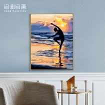 Self Oil Self Painting DIY Digital Oil Painting Living Room Bedroom Magnificent People Landscape Hand Painting Decorative Painting Seaside Ballet