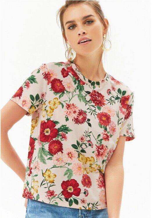 电商速卖通电商热卖短袖印花宽松t恤-小星星外贸女装旗舰店5210#15